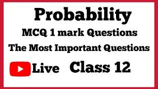 Probability The most important questions ( 1 Mark )  CBSE2023  @StudyPointPro ​