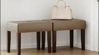 FAGAGA Vanity Stool Chair, Modern Accent Ottoman Footstool for Makeup Room Living Room Bedroom Room