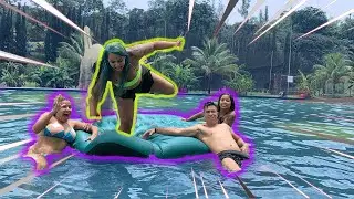 O ULTIMO A CAIR DO COLCHÃO INFLÁVEL GANHA !!!