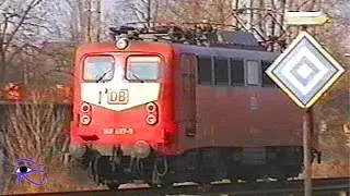 Hamm Rbf/Bw DB Eisenbahnalltag zwischen Reiterstellwerken März 1996 mit 140, 290, 216 ua.
