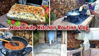 Housewife Kitchen Routine Vlog | Making Chicken Lasagna For Family | Summer Evening Routine Vlog