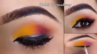 Beautiful Yellow Eye Makeup For Your Wedding Haldi Function