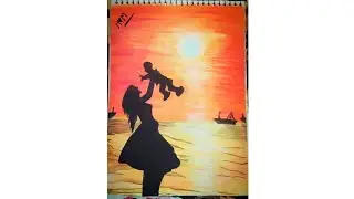 How to paint a beautiful painting on MOTHER'S DAY ❤️✨??