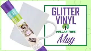Dollar Tree Mug- Epoxy Resin With Cricut Glitter Vinyl