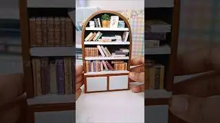 mini library #diy#youtubepartner #craft #handmadeseller #artandcraft #handmade #miniature #minihouse