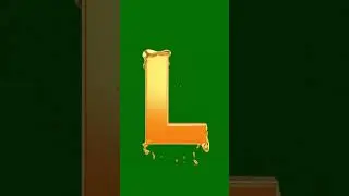 💎 Luxury Gold Alphabet Logo Reveal (L) | FREE Green Screen CGI | Luxury Billionaire Set 💎