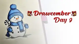DRAWCEMBER 2025 &ndash; Day 9 | Snowman | 31 Days of Drawing