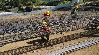 Proses pembuatan spiral  kolom bor pile pondasi bor pel (bagian 2)