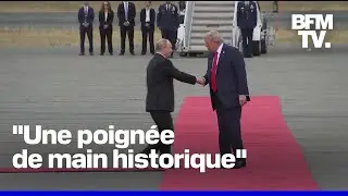 Sommet en Alaska: la poign&eacute;e de main entre Donald Trump et Vladimir Poutine