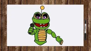 How to draw Happy Frog FNaF 6 FFPS