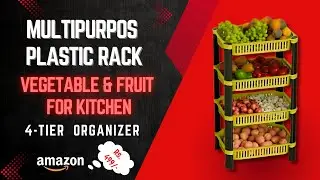 Morbrix 4-Tier Kitchen Storage Rack 🧺 | Best Vegetable & Fruit Organizer Stand for Home Use