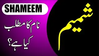 Shameem Name meaning in Urdu|Shameem Naam ka matlab kya hai|shameem name meaning and lucky number