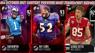 ALL OCTOBER MUT CONTENT PREVIEW! MOST FEARED, AND MUT HEROES! THE FIRST SEASONAL PROMO! | MADDEN 21
