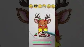 mixing cute reindeer and emojis | creative art