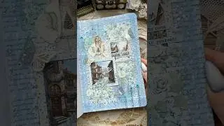 ASMR journal winter❄️💙☃️|#asmr #winter #christmas #diy #fyp #viralvideo #journaling #scrabooking