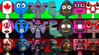 New Incredibox Sprunki OC Phase 1 to Phase 3 Canada, W Alphabet, 61, Eight Numberblocks, Hungry