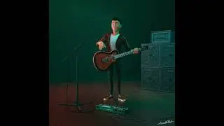 Guitarist Rockstar 3d Animation