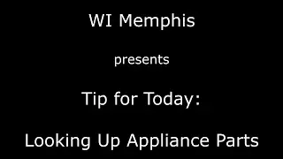 Looking Up Appliance Parts