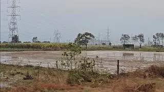 आज की बारिश जबरदस्त बारिश के साथ ओलावृष्टि भी खेतों में भर गया पानी।