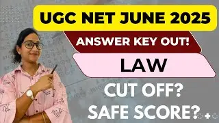UGC NET June 2025 Law Cut Off Analysis I Answer Key I Expected Cut Off Safe Score #ugcnet #cutoff