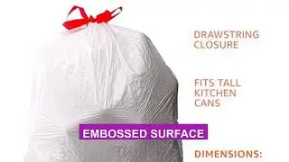 Amazon Basics Flextra Tall Kitchen Drawstring Trash Bags, 13 Gallon, 120 Count | Honest Review & Key
