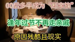 00后多半成为&ldquo;断亲族&rdquo;，逢年过节不再走亲戚，原因残酷且现实