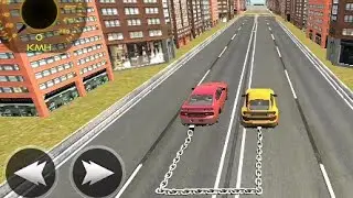 Chained Cars 3D | Two cars joint vs Chain | Cars race on the road combined | Modern cars competition