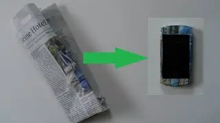 Stabile Handyh&uuml;lle aus Zeitung selber machen DIY Smartphone Papier H&uuml;lle bauen / Handy Case basteln