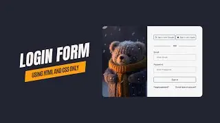 Login Form in HTML & CSS | Best HTML Tutorial For Beginners