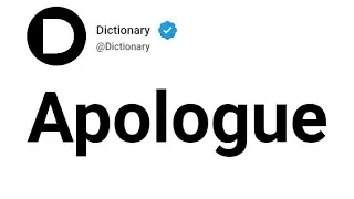 Apologue Meaning In English