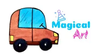 Object Drawings for Kids Vol. 15 | How To Draw a Cute Car