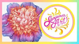 Dr. Ph. Martin's Bombay Ink Painting Process Time Lapse - Double Peony Flower (Extended Version)