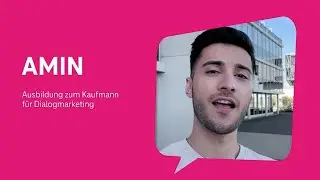 Amin macht seine Ausbildung zum Kaufmann f&uuml;r Dialogmarketing