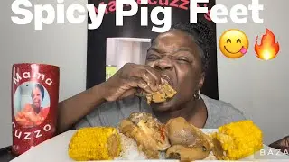 SPICY BOILED PIG FEET 🔥😋MUKBANG