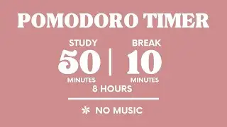  8 HOURS Hard Study session for Boards exam| 50 MINS STUDY / 10 MINS BREAK | NO MUSIC | WITH ALARMS
