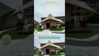 Would you like this small luxury tent?#foerstine#smallluxurytent#woodcabintent#multipleuses#openness