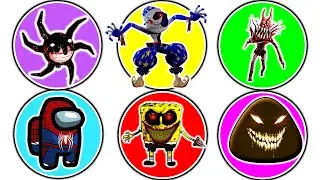 MONSTER VS Screech Roblox, Pou Exe, Thomas Tank, Creepy Banban, Train Eater, Spongeboob Exe