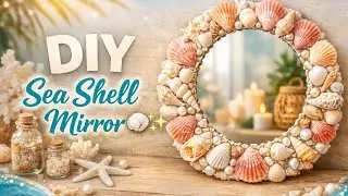 DIY sea shell mirror 🪞🐚✨ 