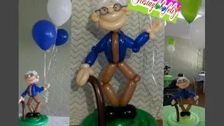 Como hacer un abuelito con globos