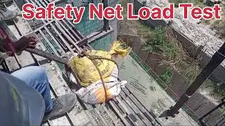 Safety net load drop test at construction site #safetyvloglife #safetyfirst #accident #mrsafety