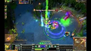 LoL - Tryndamere vs Nidalee vs Shen vs Sona vs Baron