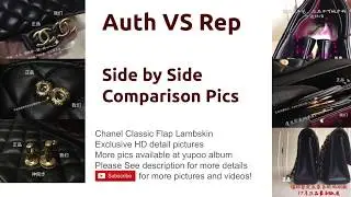 Chanel Classic Flap Lambskin Fake VS Real, SIDE BY SIDE Comparison/How to spot Authentic VS Replica