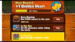 Banana Kong Run through 5 spider' webs (In One Run)