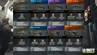 *NEW* TRENCHER & AUGER ALL WEAPON VARIANTS in INFINITE WARFARE (Common-Epic)