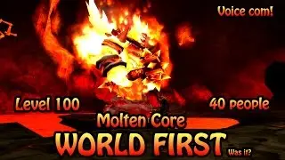 Molten Core level 100 40man world first clear