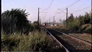 Pasadas de trenes al norte de Rancagua 03/03/1996 (Carguero con D-18001, AEL, AEZ, AM-23, E-30, E32)