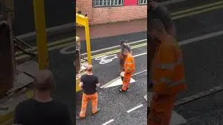 White lining. How is it done. Road markings
