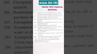 ARTICLE 264-293  centre state financial releation.
