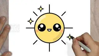 How to Draw a Cute Kawaii Sun &ndash; Easy Drawing Tutorial for Kids & Beginners