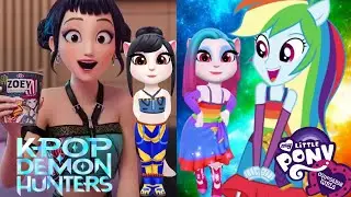 🌈 K-POP DEMON HUNTERS ➕ EQUESTRIAN GIRLS ➕ ANGELA 2 || Zoey 🆚 Rainbow Dash Who's Your Favourite?